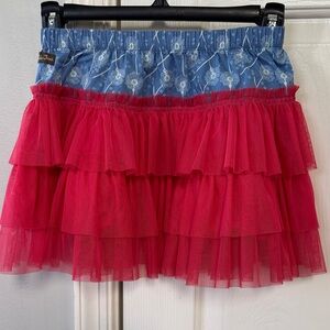 Matilda Jane Blue and Pink Layered Skirt girls size 6
